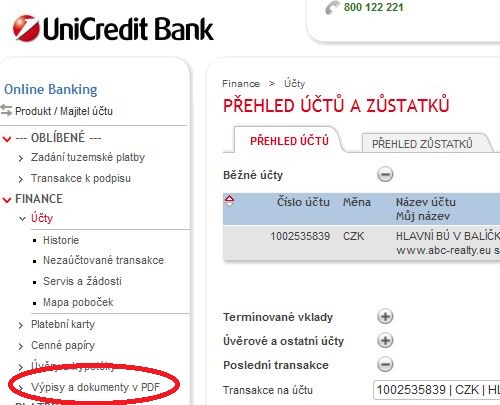 UniCredit Bank Czech Republic, a.s. - загружаем банковские выписки одним файлом!